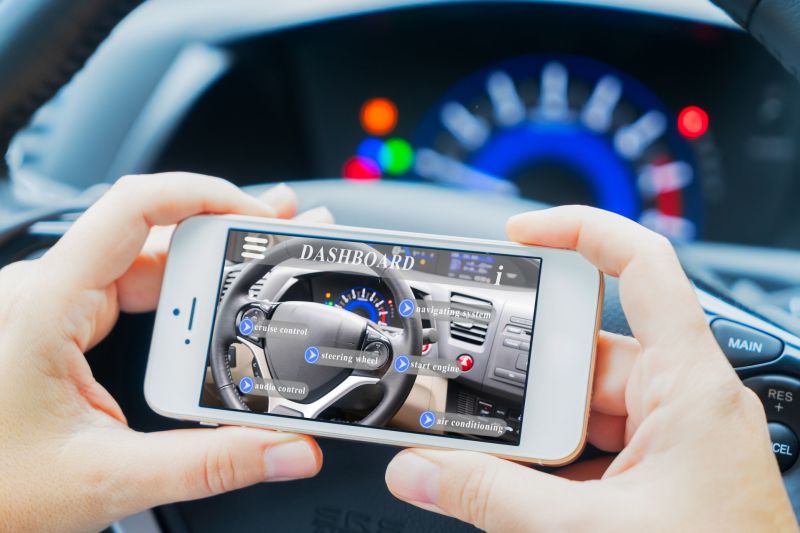 smartphone with smart app services for car management and claims